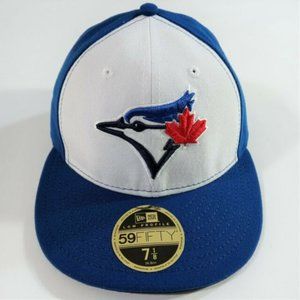 Toronto Blue Jays Hat Cap - Size 7 1/8 - New Era 59Fifty - Blue White - MLB